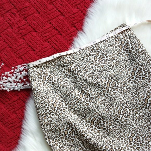 Silk Blend Liz Claiborne Animal Print Pencil Skirt 6 - Picture 4 of 6
